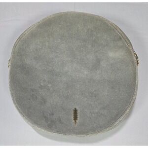 Thacker New York Suede Round Gia Canteen Handbag Luxury Gold Handle Crossbody